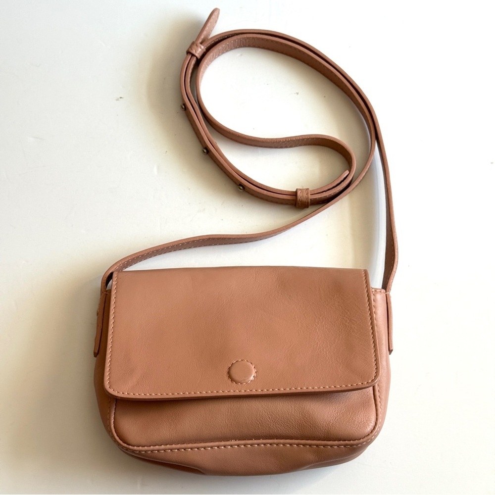 American Eagle Tan Leather Crossbody Bag